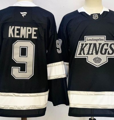 Mens Adrian Kempe Jersey 9 Los Angeles Kings Black All Stitched