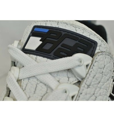 2eg266 White Leather Strap Platform Logo Sneakers 7 5