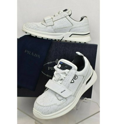 2eg266 White Leather Strap Platform Logo Sneakers 7 5