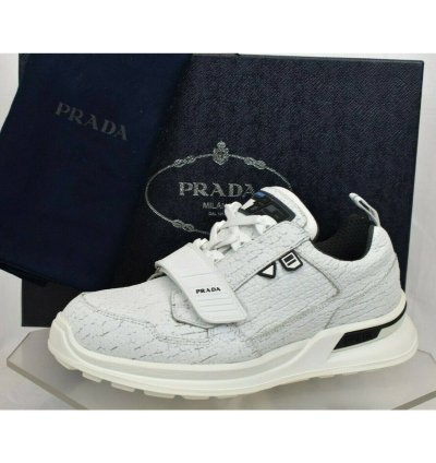 2eg266 White Leather Strap Platform Logo Sneakers 7 5