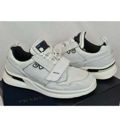 2eg266 White Leather Strap Platform Logo Sneakers 7 5