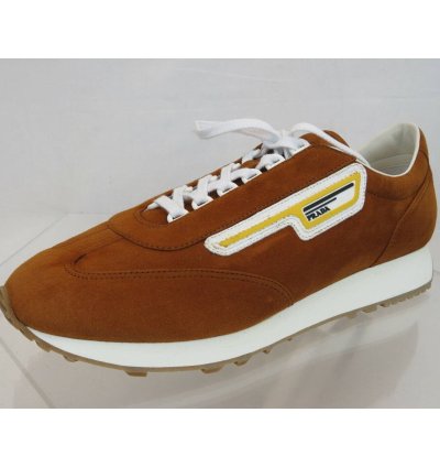 2eg286 Camel Suede Stripe Logo Low Sneakers 12 Us 13 Italy