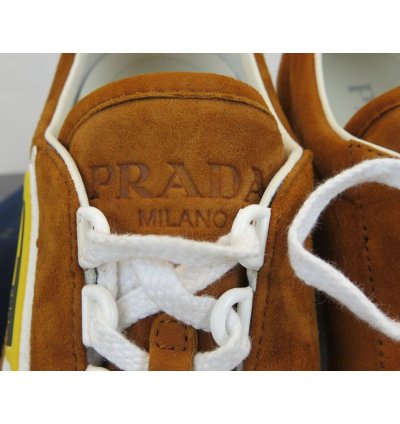 2eg286 Camel Suede Stripe Logo Low Sneakers 12 Us 13 Italy