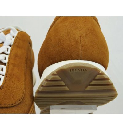2eg286 Camel Suede Stripe Logo Low Sneakers 12 Us 13 Italy