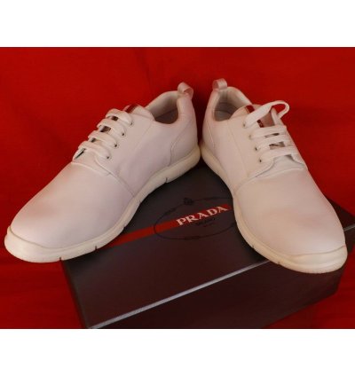 4e3055 White Bianco Canvas Lace Up Logo Sneakers 11