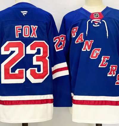 Mens Adam Fox Jersey 23 New York Rangers Blue Home Stitched