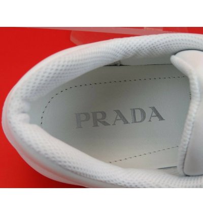 4e3501 White Leather Lace Up Logo Low Top Sneakers 7