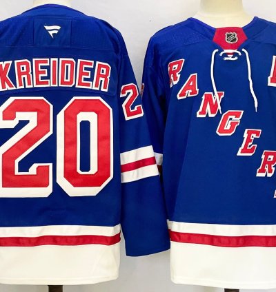 Mens Chris Kreider Jersey 20 New York Rangers Blue Home Stitched