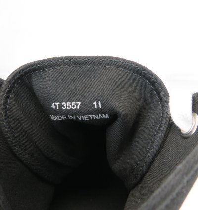 4t3557 Black Canvas Rubber Logo Hi Top Trainers Sneakers 11