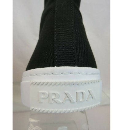 4t3557 Black Canvas Rubber Logo Hi Top Trainers Sneakers 11