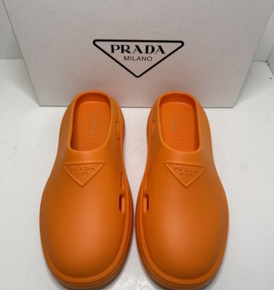 550 Mens Prada Mellow Rubber Slip On Mules