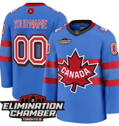 Men Custom Elimination Chamber Toronto Jersey 2025 Premium All Stitched Royal