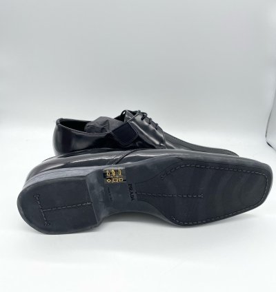 70 Off Prada Black Leather Casual Shoes