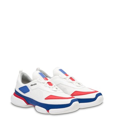 765 Prada White Red Blue Cloudbust Sneakers 11 Us 44 Eu