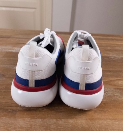 765 Prada White Red Blue Cloudbust Sneakers 11 Us 44 Eu