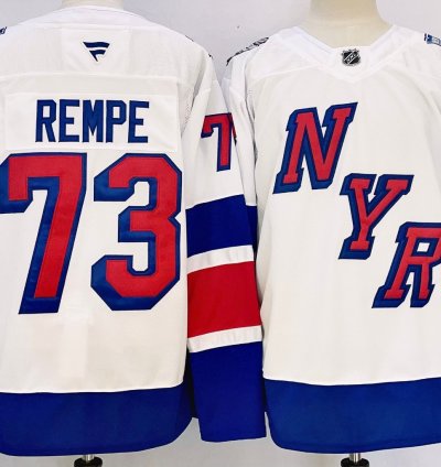 Mens Matt Rempe Jersey 73 New York Rangers White Alternate Stitched