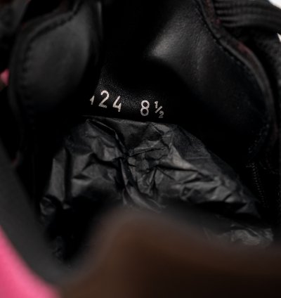 8 5 9 5us Prada Systeme Leather Sneakers Suede Burgundy Pink