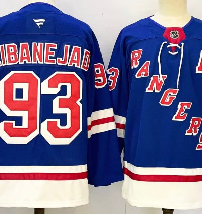 Mens Mika Zibanejad Jersey 93 New York Rangers Blue Home Stitched