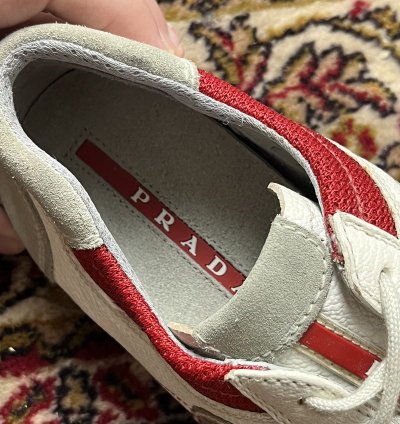 90 Prada Monte Carlo Leather Sneakers Americas Cup Y2k