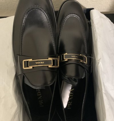 930 Prada Leather Loafers 2db169 Size 11 Prada 12 Us