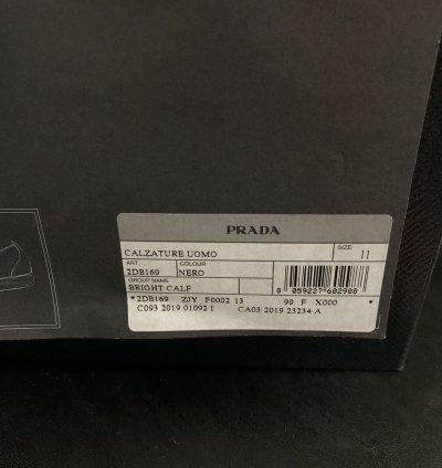 930 Prada Leather Loafers 2db169 Size 11 Prada 12 Us
