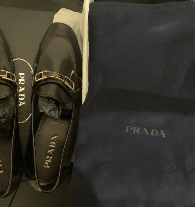 930 Prada Leather Loafers 2db169 Size 11 Prada 12 Us