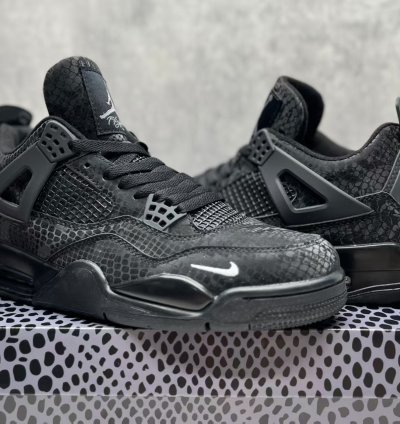 Nigel Sylvester X Jordan 4 Black Mamba Snake Skin