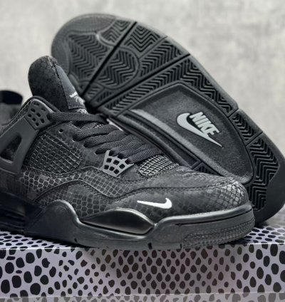 Nigel Sylvester X Jordan 4 Black Mamba Snake Skin