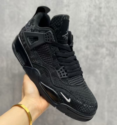 Nigel Sylvester X Jordan 4 Black Mamba Snake Skin