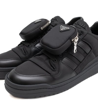 Adidas Prada Re-nylon Forum Low Black Sneakers