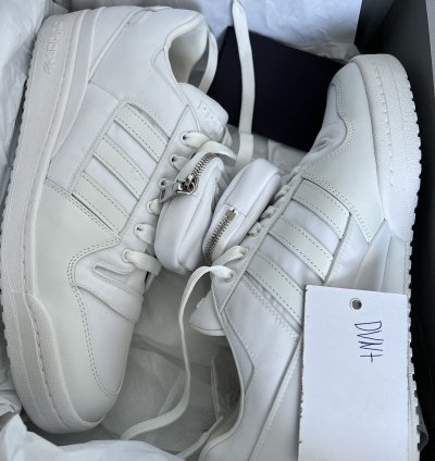Adidas Prada White Nylon Forum Lows