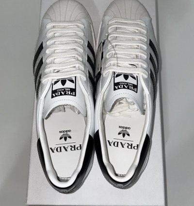Adidas Superstar Prada White Black Sz 8 5