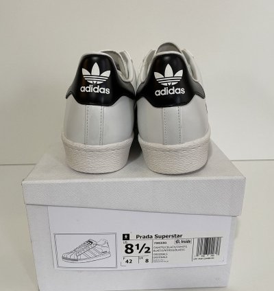 Adidas Superstar Prada White Black Sz 8 5