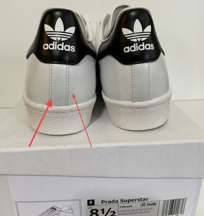 Adidas Superstar Prada White Black Sz 8 5