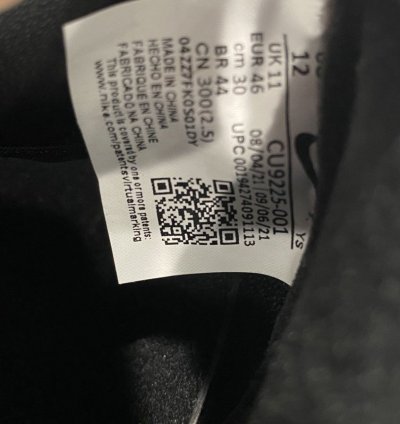 Air Force 1 Low Black Size 12 New Original Box
