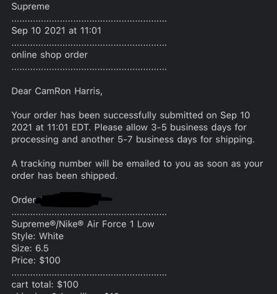Air Force 1 Low White Supreme