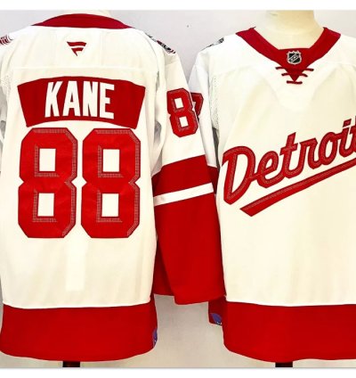 Patrick Kane Jersey 88 Detroit Red Wings 2025 Stadium Series Stitched White