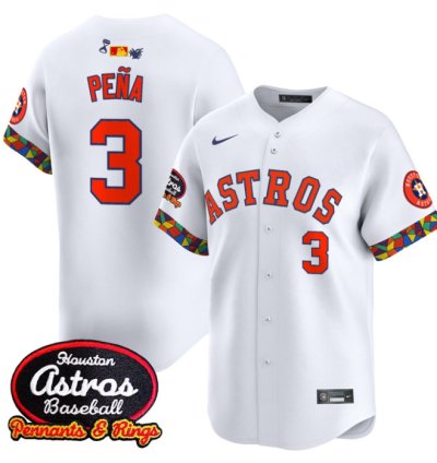 Jeremy Pena Jersey 3 Houston Astros X El Tiempo Cantina Vapor Premier Limited Stitched White