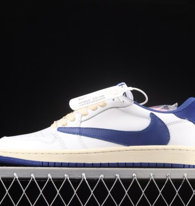 Fragment Design X Travis Scott X Air Jordan 1 Retro Low White Royal Blue