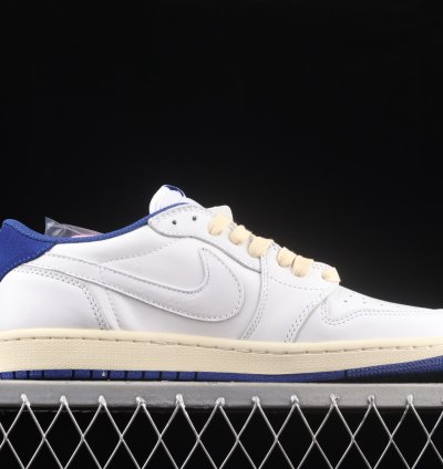 Fragment Design X Travis Scott X Air Jordan 1 Retro Low White Royal Blue