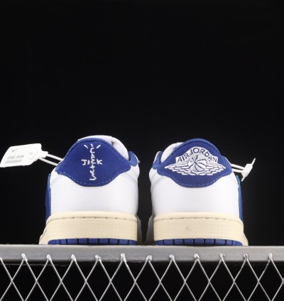Fragment Design X Travis Scott X Air Jordan 1 Retro Low White Royal Blue