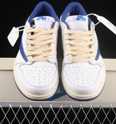 Fragment Design X Travis Scott X Air Jordan 1 Retro Low White Royal Blue