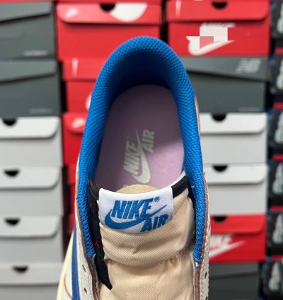 Fragment Design X Travis Scott X Air Jordan 1 Retro Low White Royal Blue