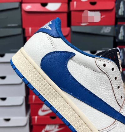 Fragment Design X Travis Scott X Air Jordan 1 Retro Low White Royal Blue