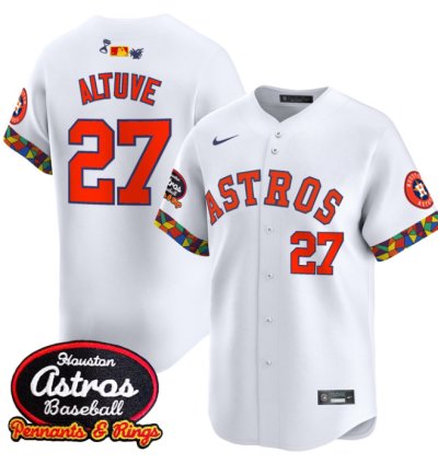 José Altuve Jersey 27 Houston Astros X El Tiempo Cantina Vapor Premier Limited Stitched White