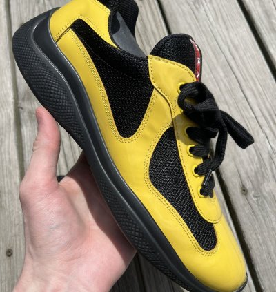 Americas Cup Yellow Patent Size 9 5