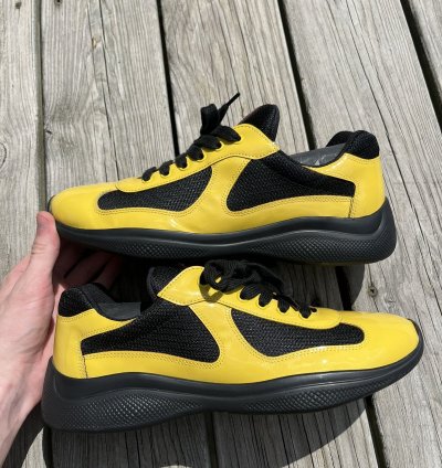 Americas Cup Yellow Patent Size 9 5