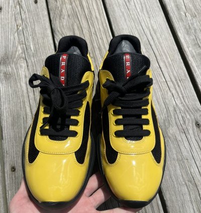 Americas Cup Yellow Patent Size 9 5