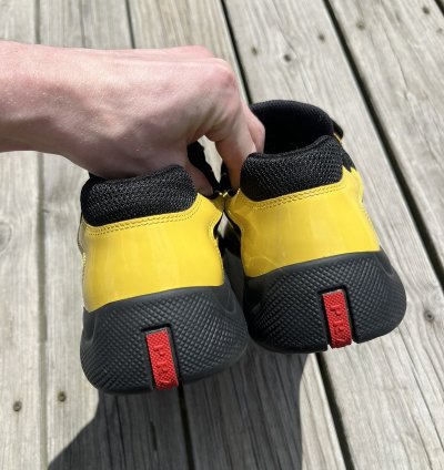 Americas Cup Yellow Patent Size 9 5