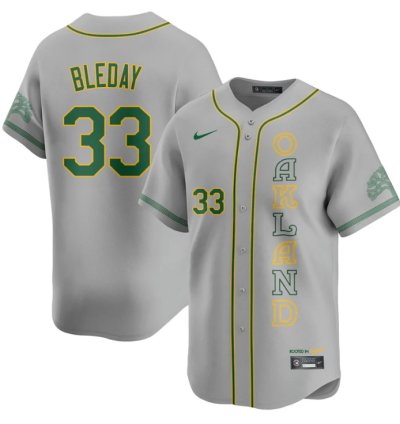 Jj Bleday Jersey 33 Oakland Athletics City Connect Concept Stitched Gray